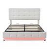 Queen Size Tufted Upholstered Platform Bed( 83x64.9x44 inches), With LED Lighting Platform Bed Frames, Storage System - 4 of 4
