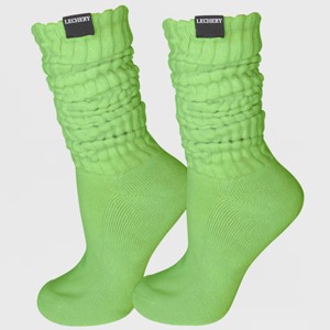LECHERY Unisex Scrunch Slouchy Woven Tab Socks (1 Pair) - 1 of 4
