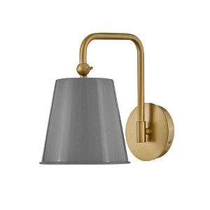 Lark Blake 1 - Light Sconce in  French Gray/Lacquered Brass - 1 of 4