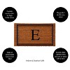 Evergreen Monogram Indoor Outdoor 100% Natural Coir Doormat 28" x 16" |  Letter  "E" - 2 of 4
