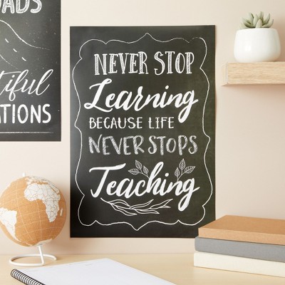 Chalkboard Design Motivational Quote Posters, 13x19 Inches, 20-Pack
