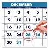Recycled Three-Month Format Wall Calendar, Horizontal Orientation, 23.5 x 12, White Sheets, 14-Month: Dec 2025 to Jan 2027 - 4 of 4