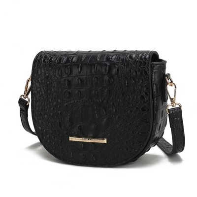 MKF Collection Amalia Crossbody Bag Croc-Embossed Vegan Leather Shoulder Bag Handbag by Mia K
