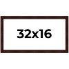 PosterPalooza | Panoramic Distressed Brown Picture Frame - UV Acrylic, Foam Board Backing, Hanging Hardware - 2 of 4