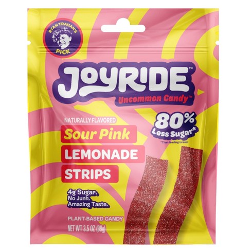 Joyride Sweets Candy Sour Pink Lemonade Strips - 3.5oz : Target