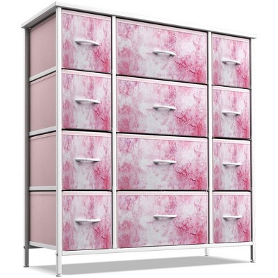 Sorbus Dresser with 12 Drawers - Chest Organizer Unit with Steel Frame Wood Top and handle - Large Dresser for Bedroom, Nursery & etc