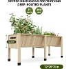 Elevated Wood Planter Box Stand for Backyard, Outdoor Planter Box with Storage Shelf,Herb Planter,for Backyard, Patio - 2 of 4