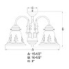 VAXCEL 3 Light LED Burnished Bronze Rustic Mini Chandelier or Fan Light Kit - 2 of 4