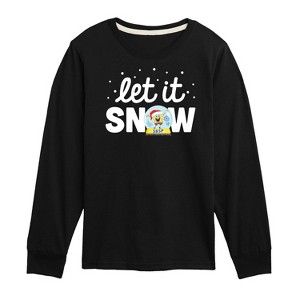 Boys' - SpongeBob SquarePants - Let It Snow Long Sleeve Graphic T-Shirt - 1 of 4