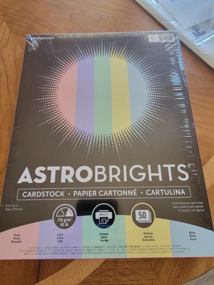  Astrobrights Punchy Pastel Assortment Cardstock, 8.5 x 11,  65 lb. 5-Color Assortment, 100 Sheets (91786) : Arts, Crafts & Sewing
