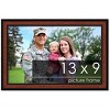 PosterPalooza | Photo Size Simple Brown Picture Frame - UV Acrylic, Foam Board Backing, Hanging Hardware - 2 of 4