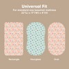 KeaBabies Organic Bassinet Sheet for Baby Girls, Boys, 2-Pack Soothe Bassinet Fitted Sheets, Bedside Bassinet Mattress Sheet - 3 of 4
