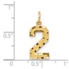 Black Bow Jewelry 14K Yellow Gold, Varsity Collection, Medium D/C Pendant Number 2 - 4 of 4