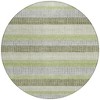Artichoke Green And Ivory Striped Washable Indoor Outdoor Area Rug - 4 of 4