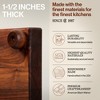 John Boos Cutting Board for Kitchen, 1.5 Inches Thick Edge Grain Square Boos Chopping Block with Wooden Bun Feet - 3 of 4