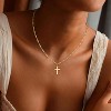 Women's 18K Real Gold Plated Eternal Cross Necklace, Non-Tarnish Waterproof Minimalist Religious Jewelry | Sacred Gift for Easter Christian Faith - 3 of 4