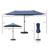 NicBex 15FT Steel Rectangular Double-Sided Patio Umbrella,Patio Umbrella with Base & Crank,Outdoor Market Umbrella for Pool,Garden & Patio - 3 of 4