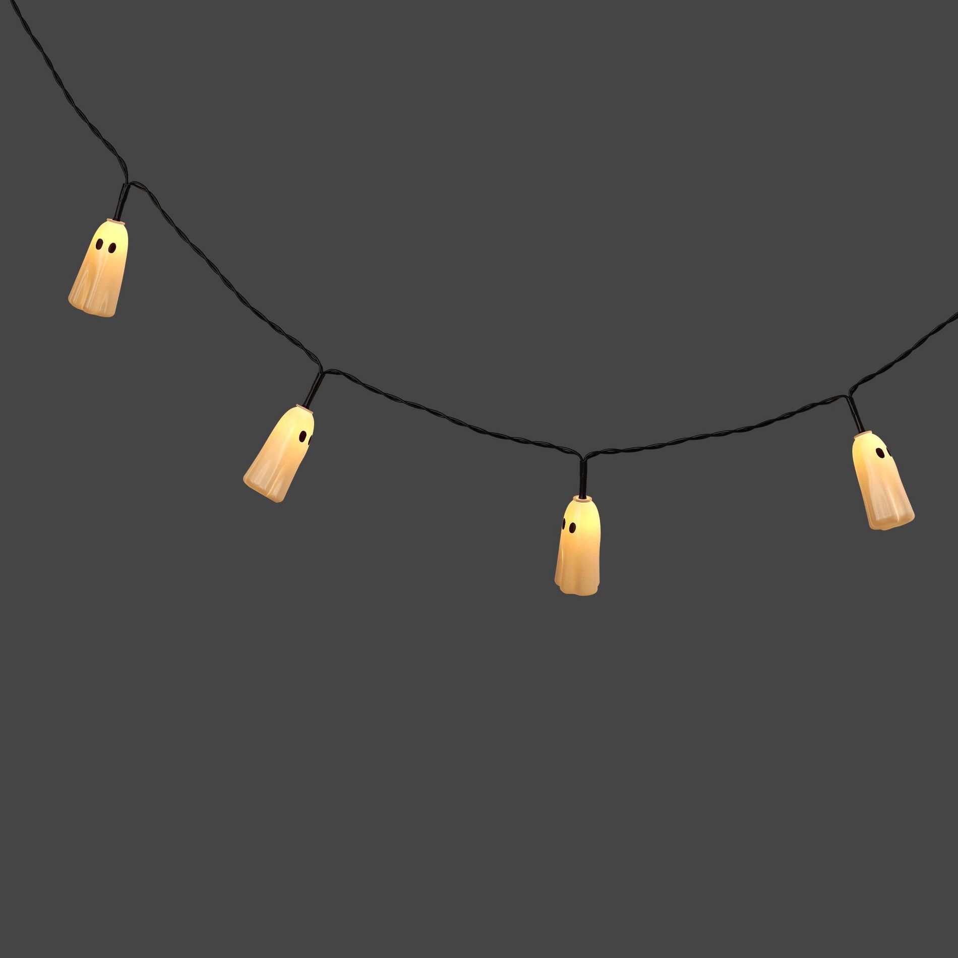 20ct LED Halloween Plastic Ghost Novelty Light String - Hyde and EEK! Boutique™