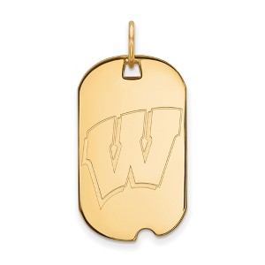 Black Bow Jewelry 14k Yellow Gold Wisconsin Badgers NCAA Pendant - 1 of 2