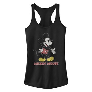 Junior's Mickey & Friends Retro Stance Racerback Tank Top - 1 of 4