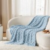 Cozy Comfort by Bedsure | Cute Soft Cozy Checkered 260GSM Throw Blanket for Couch Twin Size White - 4 of 4