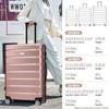 Sapphtopaz 3pcs Hardshell Luggage Sets ABS+PC Suitcase Durable Luggage Carry On Suitcase Suitcases with Wheels, Spinner Wheels (20" 24" 28") - 3 of 4