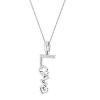 GILDED Women's Lab-Grown Diamond Pendant Necklace in 925 Sterling Silver or 14K Gold Plated | Dainty Pendant, Delicate Chain, Minimalist Jewelry - 2 of 4