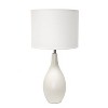 18.11" Traditional Standard Ceramic Dewdrop Table Desk Lamp with Matching Fabric Shade - Creekwood Home - 4 of 4