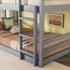 Kumasinova Triple Twin Bunk Bed – Detachable (Splits to 3 Beds), 2 Built-In Ladders & Full-Length Guardrails,Rubber Wood Bed Frame for Kids' Bedroom - 3 of 4