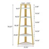 Lirago 5-Tier Corner Ladder Shelf-Compact Storage for Living Room Office or Balcony Gold - 4 of 4