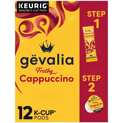 Gevalia Cappuccino Dark Roast Coffee Pods - 12ct : Target