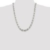 Black Bow Jewelry Men's 10.25mm Sterling Silver Solid Diamond Cut Rope Chain Necklace - 3 of 4