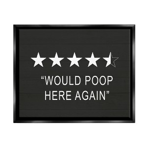 Stupell Industries Five Star Funny Word Bathroom Black And White Design - 1 of 4