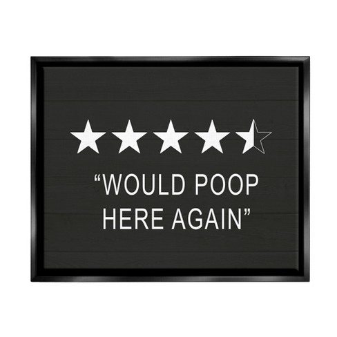 Stupell Industries Five Star Funny Word Bathroom Black And White Design - image 1 of 4