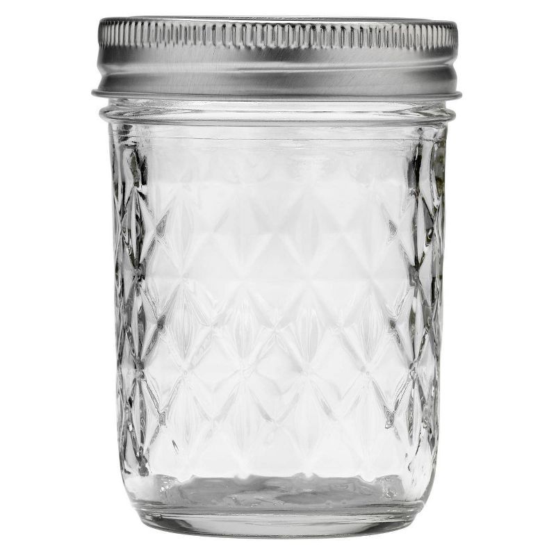 Ball 8oz. 12pk Glass Regular Mouth Quilted Mason Jar with Lid and Band, 2 of 9