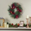 Northlight 24" Unlit Autumn Harvest Mixed Berry, Pine, and Nut Thanksgiving Fall Wreath - 2 of 4