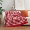 Snuggle Sac Houndstooth Throw Blanket Reversible Soft Knit Blanket for Couch, Bed, Travel, Camping, 50x60" - 4 of 4