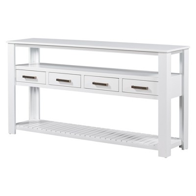 Dexmalle 62.2 Inch Console Table with 3-Tier Open Shelves