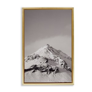 Stupell Industries Icy Mountain Peak Iceland Floating Frame Canvas Art - 1 of 4
