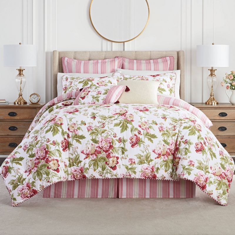 Forever Peony Comforter Set Berry - Waverly, 3 of 10