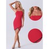 Allegra K Women's Fringe Trim Spaghetti Straps Bodycon Mini Halter Party Dress - 2 of 4