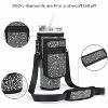 BABYYER Water Bottle Carrier Bag with Phone Pocket for 40/30 oz Tumbler with Card Holder (Black) - 3 of 4