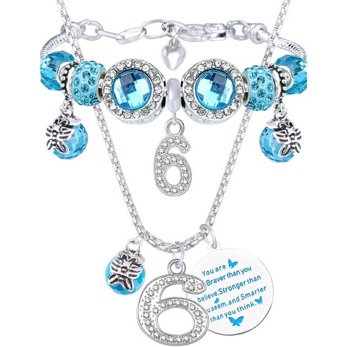 Meant2tobe 6th Birthday Charm Bracelet Blue Target