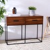 Marquise 2 Drawer Console Table - Brown - Safavieh - image 2 of 4