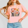 Simply Sage Market Orange Wildflowers Boxy Crop Top - 2 of 4