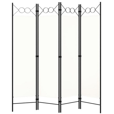 vidaXL 4-Panel Room Divider White 63"x70.9"