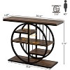 Tribesigns 5-Tier Narrow Console Table with Circle Base - 3 of 4