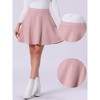 INSPIRE CHIC Women's Basic Faux Suede Flared Casual Mini Skater Skirt - 2 of 4