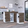 Kitchen Island with Three Drawers and One Flexible Cabinet - 3 of 4