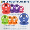 2-Inch Bumper Plates Set -Rubber Coated Cast Iron  for Home Gym Barbell Plates  Weights Options  (2.5-95 Lbs, Single/Pair/Set) - 3 of 4